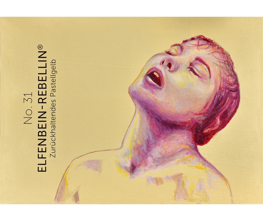Elfenbein Rebellin, No.31, Duschszene 2 in Psycho, 10x14cm, Öl auf Farbkarte 1 s