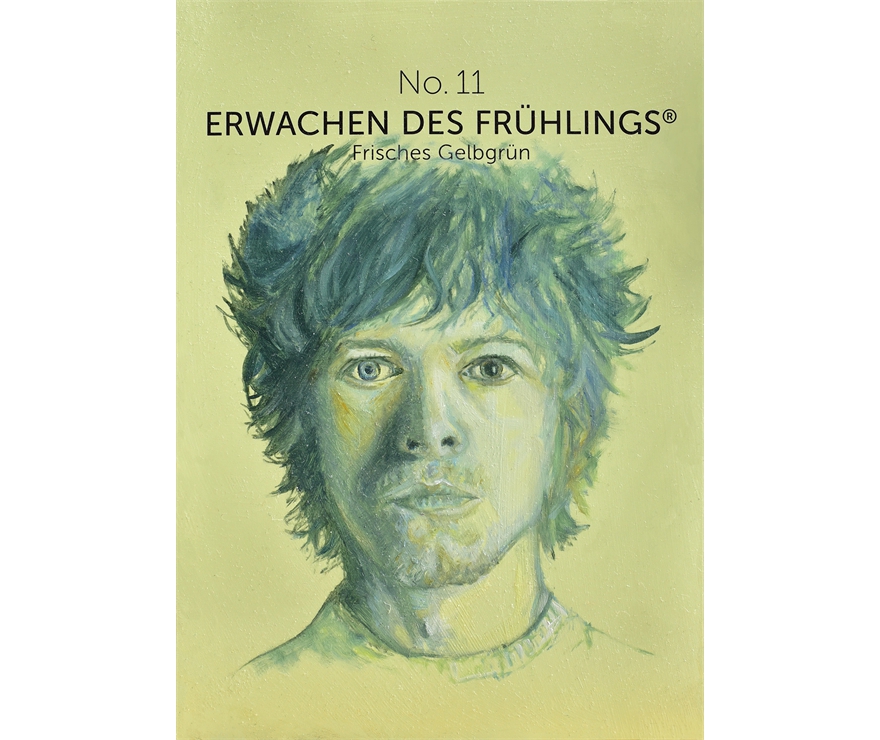Erwachen des Fruehlings, No. 11, David Bowie, 10 x14 cm, Öl auf Farbkarte 1 sm