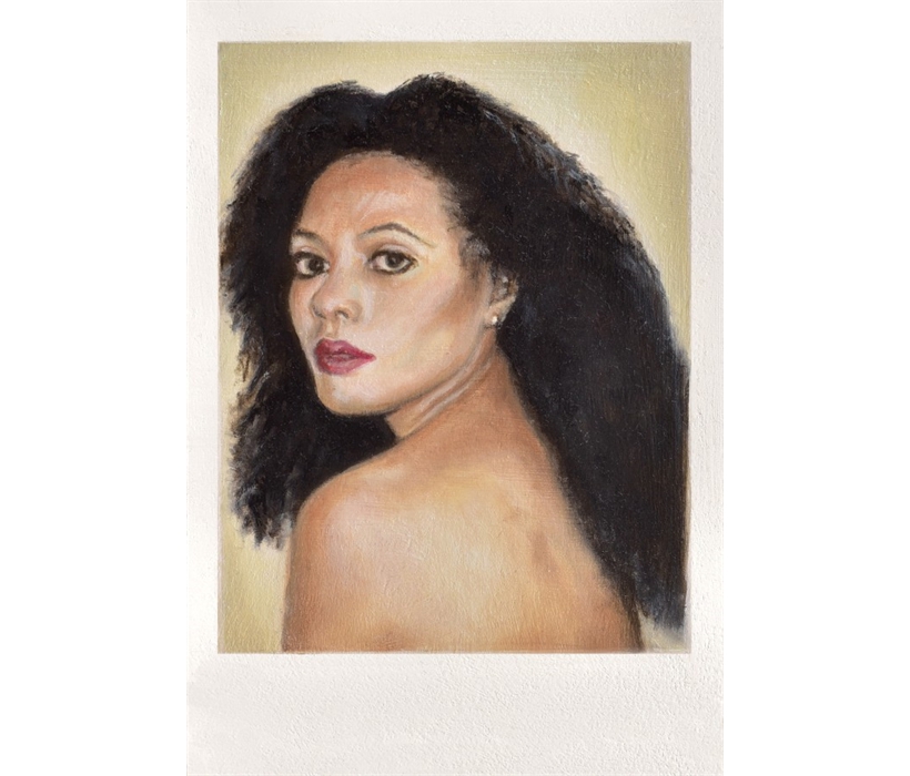 Diana Ross, 9x12 cm, oil on wood