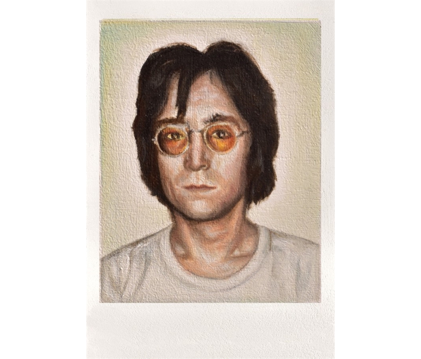 John Lennon, 9x12 cm, oil on wood