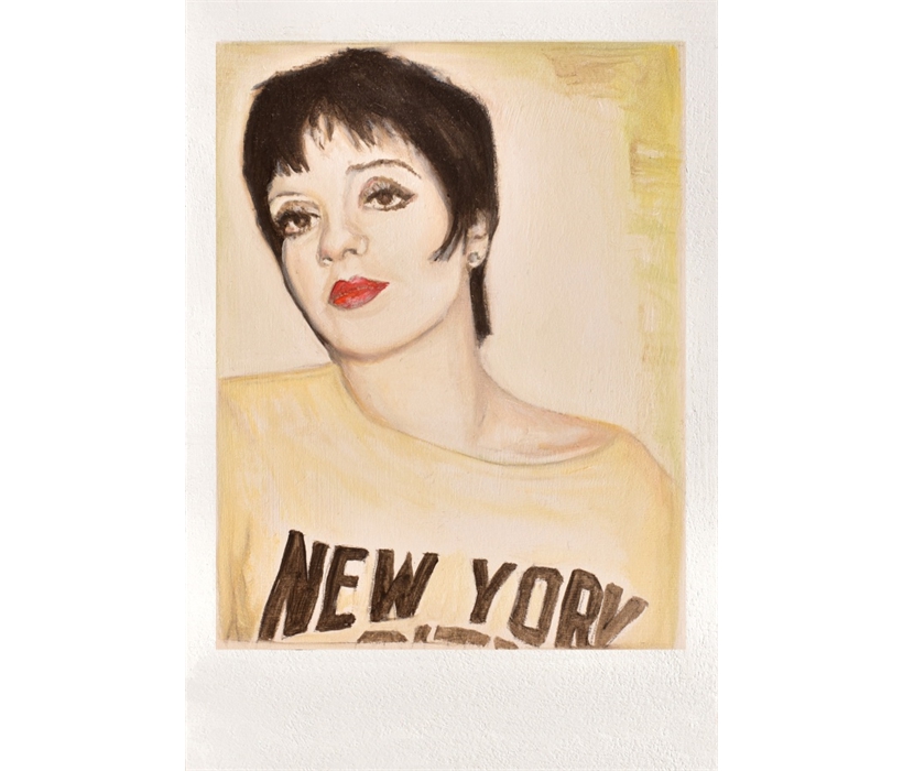 Liza Minnelli NY, 9x12 cm, oil on wood
