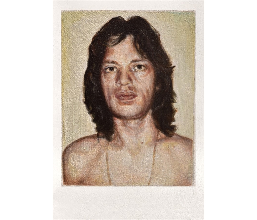 Mick Jagger, 9x12 cm, oil on wood